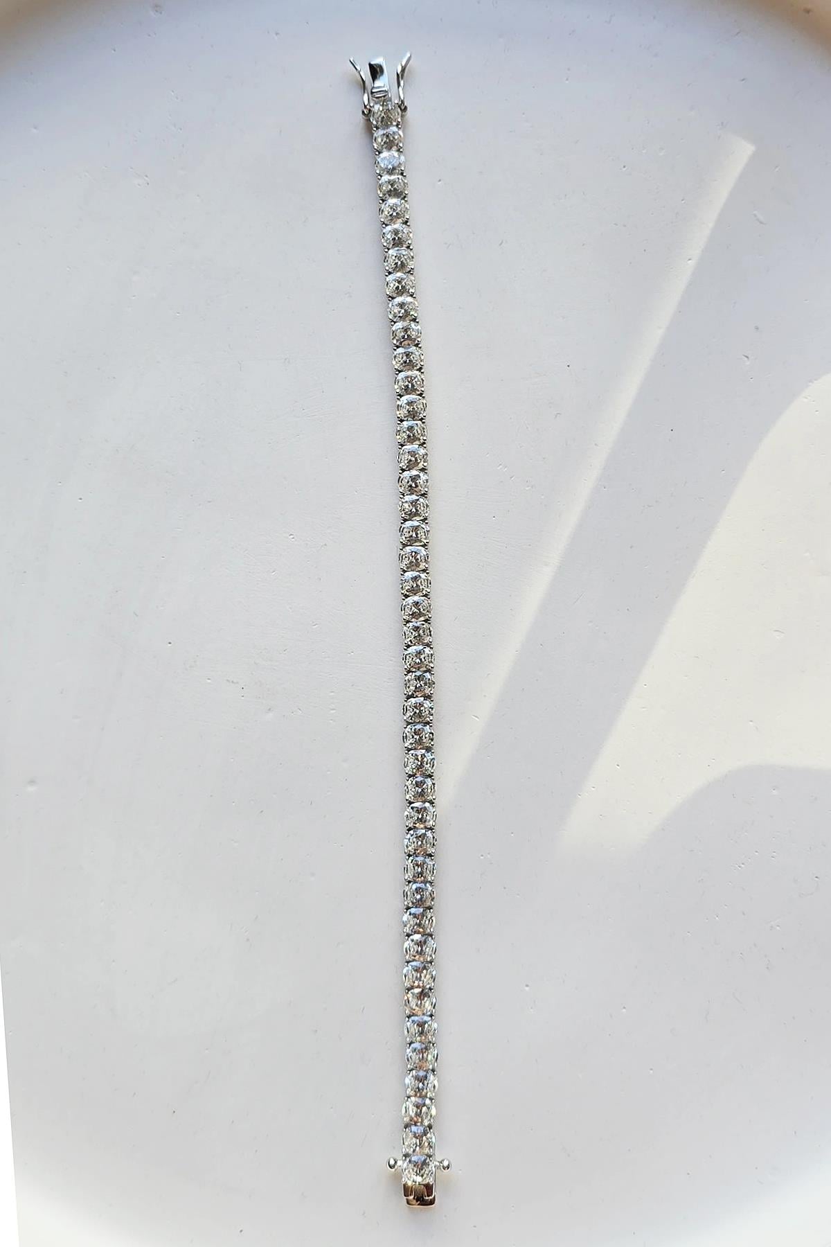 MOZANİT OVAL 5MM SU YOLU GÜMÜŞ BİLEKLİK