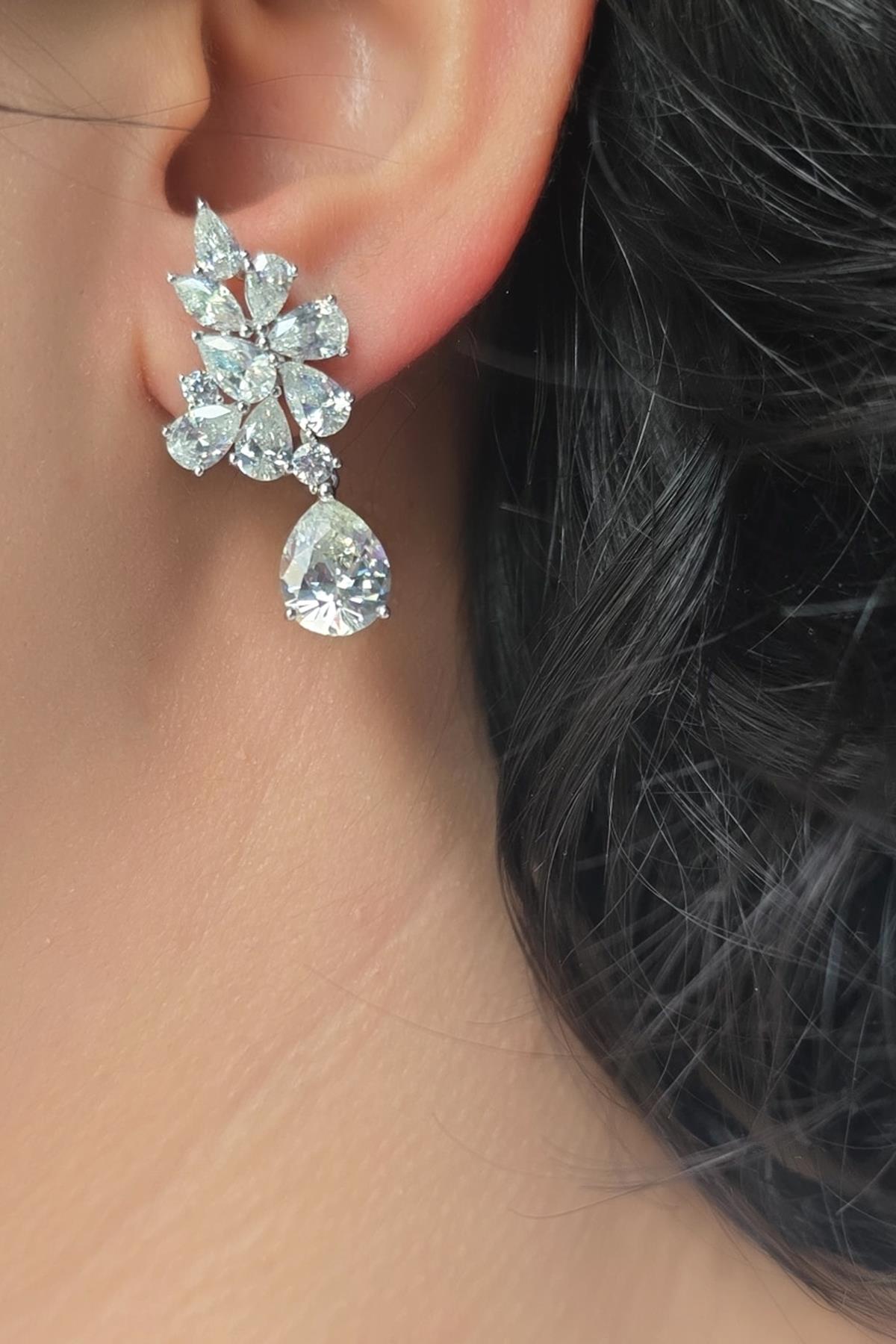 MOZANİT LUMİERE GÜMÜŞ KÜPE