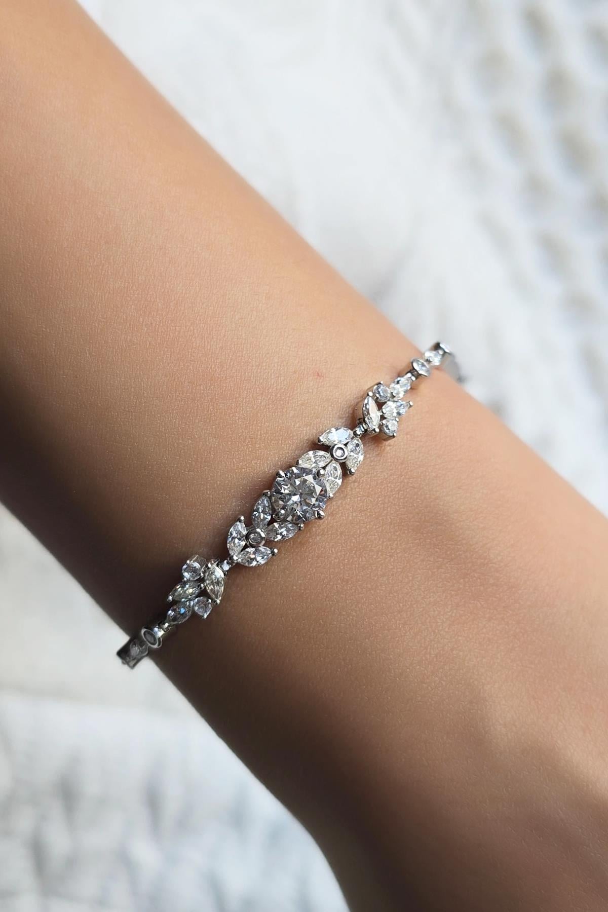 PRENSES MOZANİT ELEGANCE GÜMÜŞ BİLEKLİK