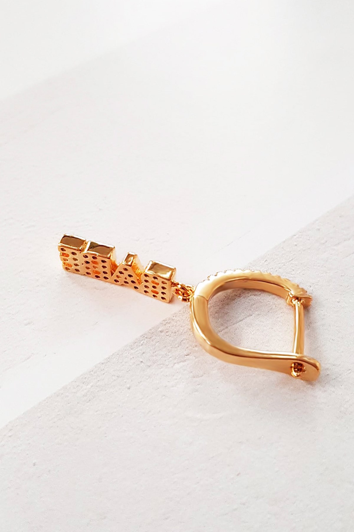 TEKLİ İTHAL BABE TAŞLI ROSE GÜMÜŞ KÜPE