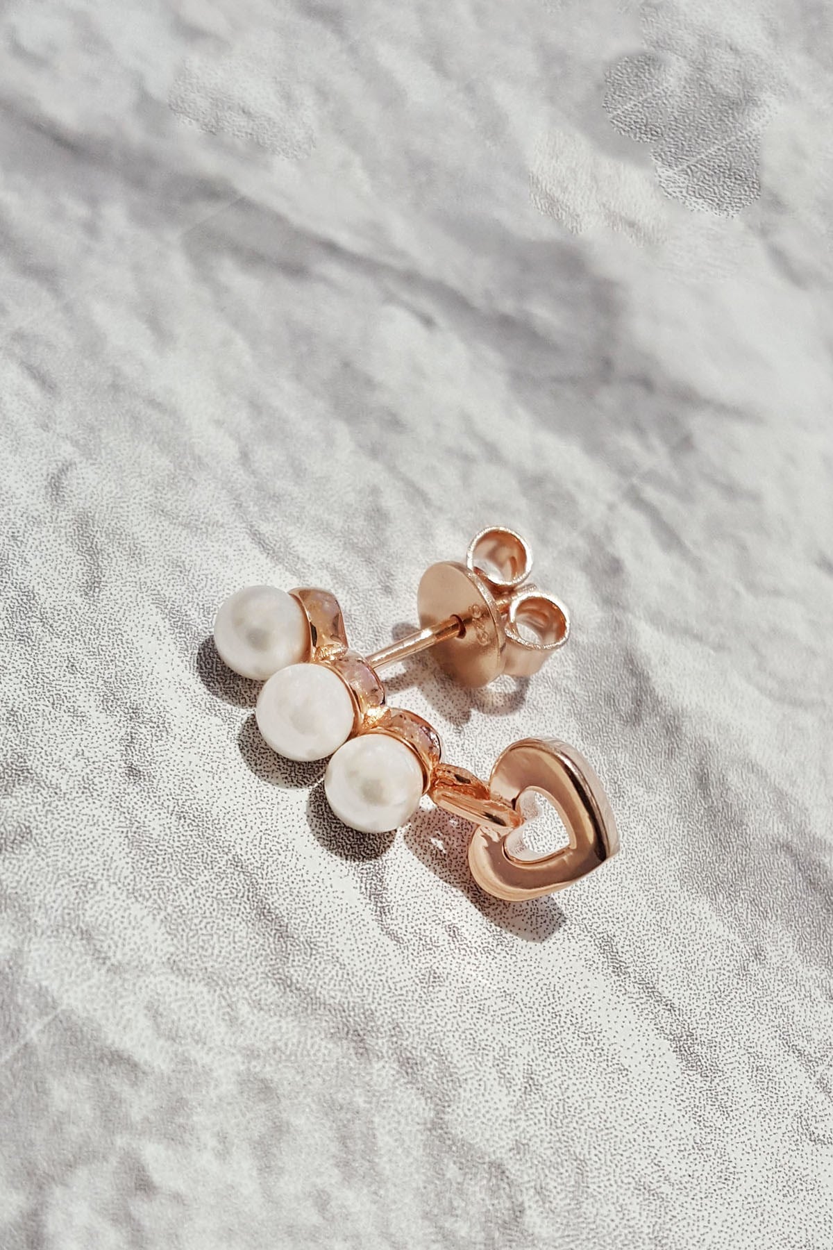 TEKLİ İTHAL HEART PEARL GÜMÜŞ KÜPE