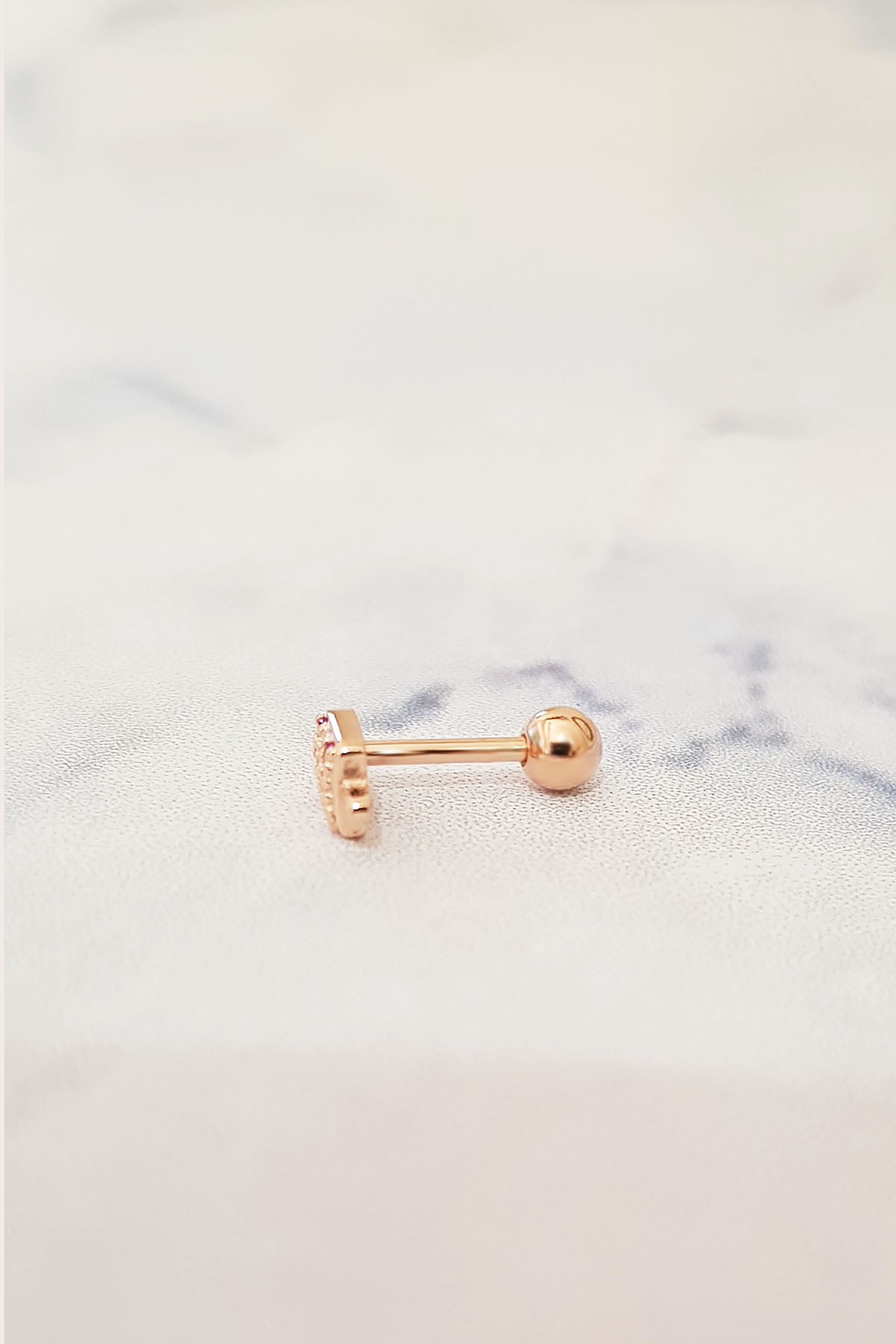 TEKLİ İTHAL ICE CREAM GÜMÜŞ  PİERCİNG KÜPE