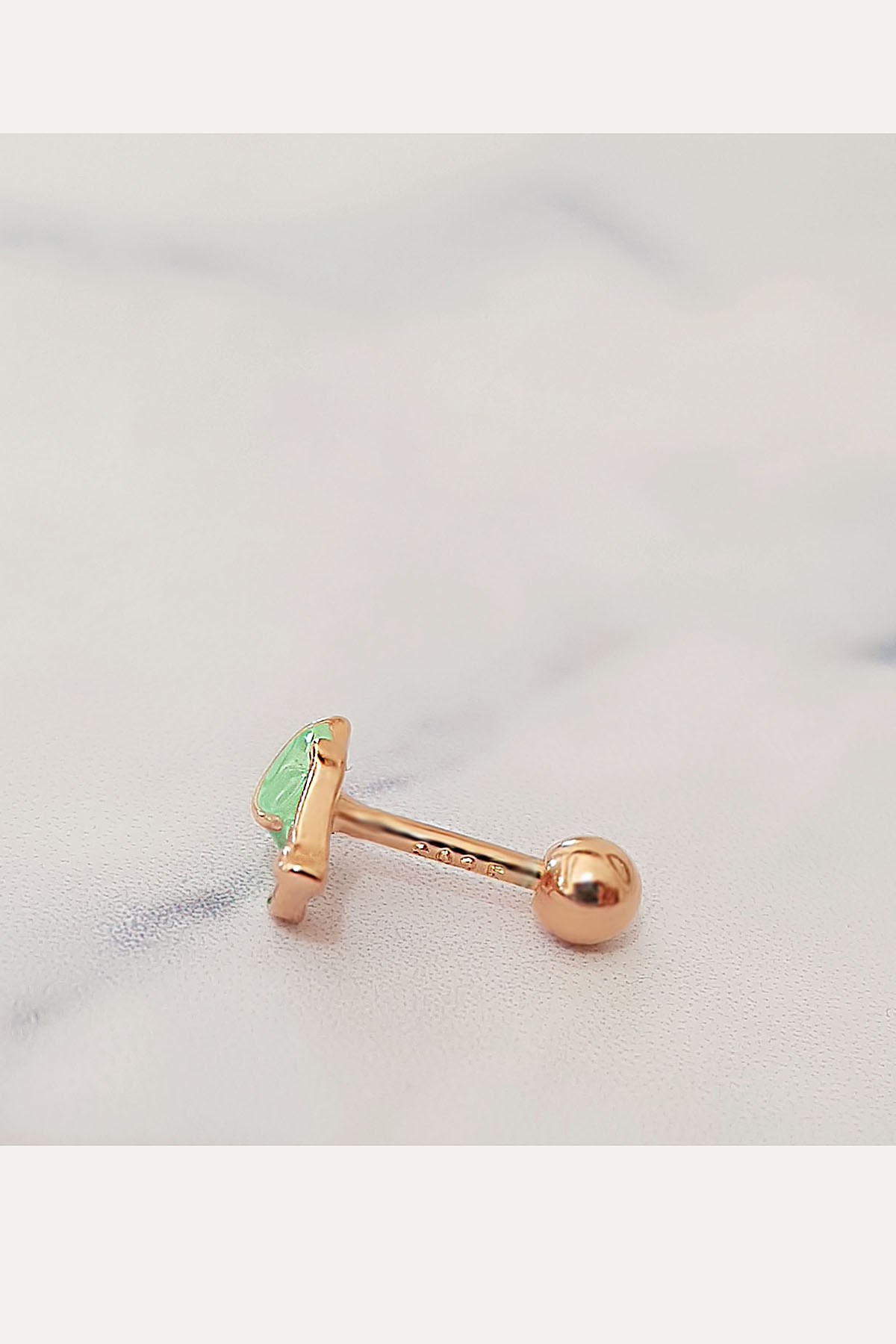 SINGLE IMPORTED TULIP SILVER PIERCED EARRINGS