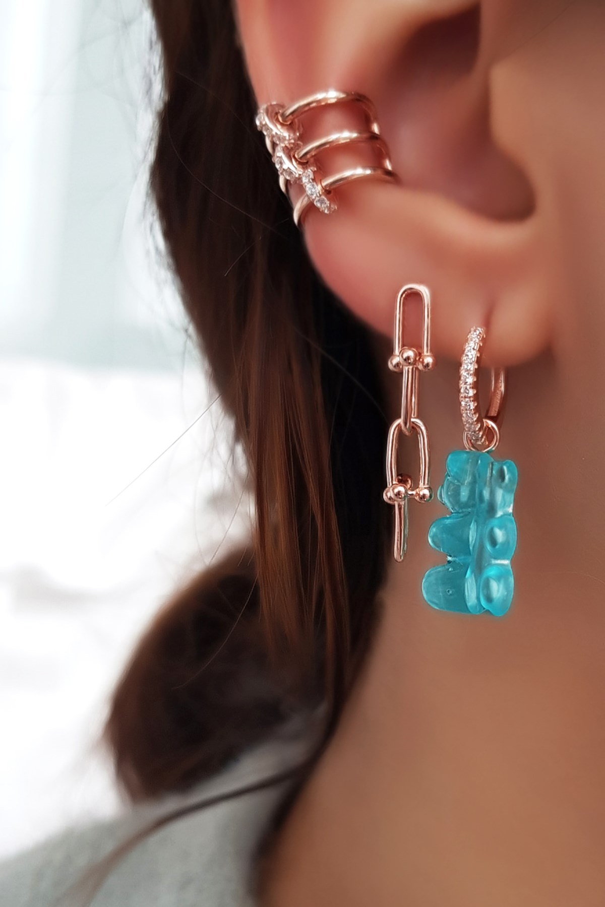 TEKLİ İTHAL MİNİ LONG TİFF GÜMÜŞ KÜPE