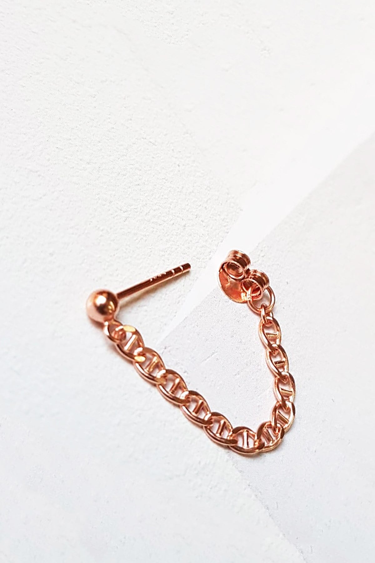 TEKLİ İTHAL ZİNCİR SADE TOPLU GÜMÜŞ ROSE KÜPE