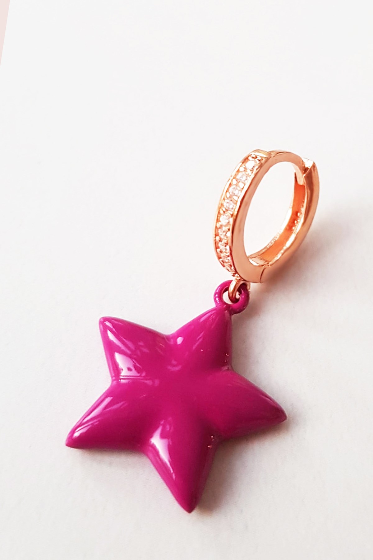 TEKLİ LITTLE STAR VİŞNE GÜMÜŞ KÜPE