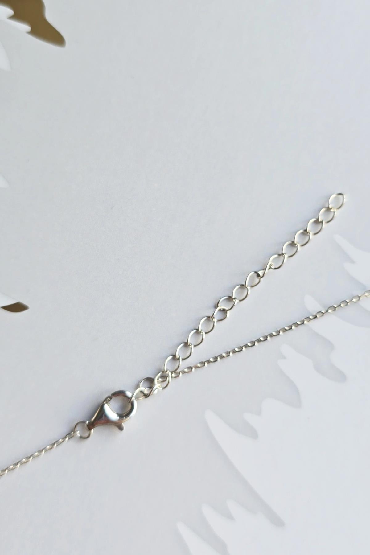 YAKUT RUBY DİKDÖRTGEN GÜMÜŞ KOLYE