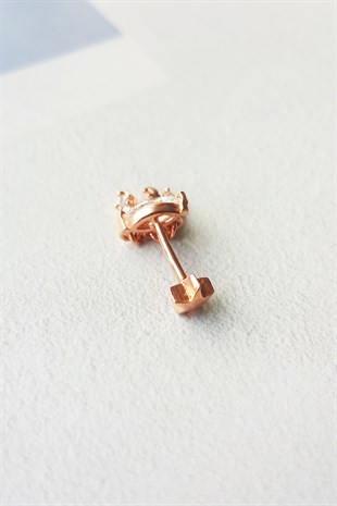  OVAL TAŞLI SALLANTILI GÜMÜŞ PİERCİNG