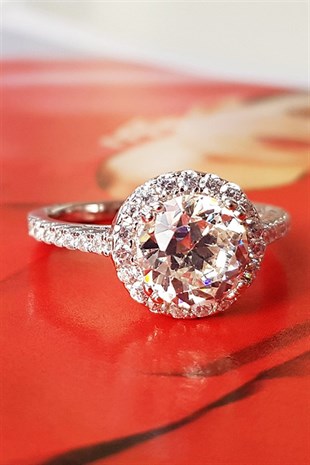 0.75 CT. G COLOR SOLITAIRE SILVER RING