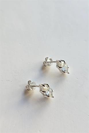 1 CM MOZANİT MARKİZ VİDALI GÜMÜŞ KÜPE