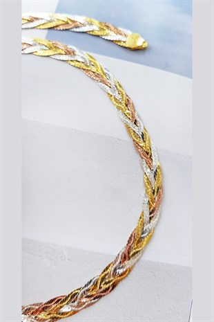 3LÜ DÜZ İTALYAN GÜMÜŞ KOLYE