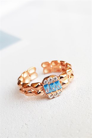 AQUA BAGET DOUBLE PİRAMİT GÜMÜŞ YÜZÜK