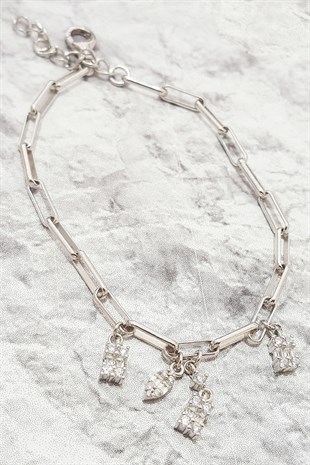 BAGUETTE CHAIN DANGLE BRACELET
