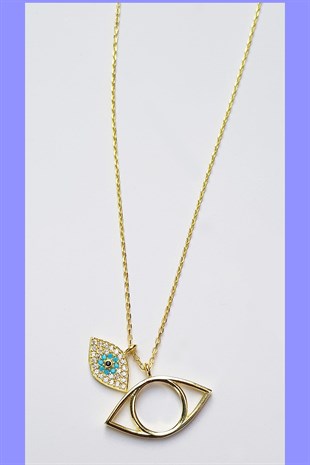 BLUE EYES GÜMÜŞ KOLYE