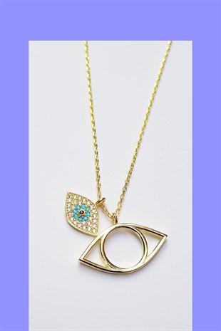 BLUE EYES GÜMÜŞ KOLYE