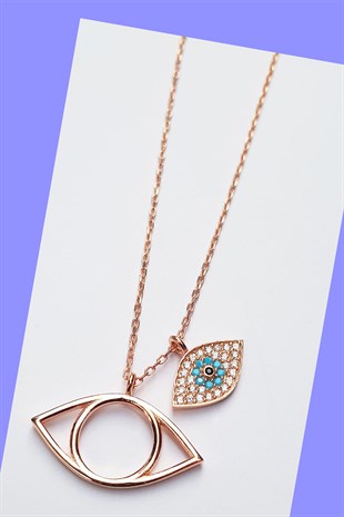 BLUE EYES GÜMÜŞ KOLYE