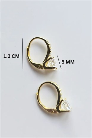ÇİFT 5 MM MOZANİT HALKA YUVARLAK KESİM GÜMÜŞ KÜPE