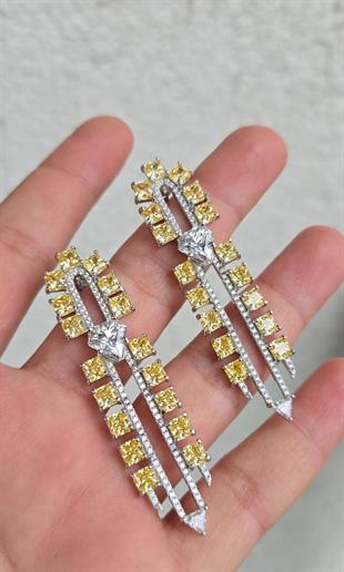 ÇİFT İTHAL BUZ KESİM TRİNİTY PREMİUM GÜMÜŞ KÜPE