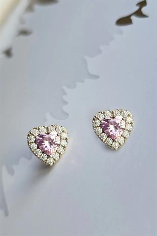 ÇİFT KALPLI VİDALI GÜMÜŞ KÜPE