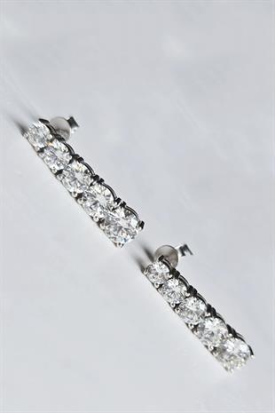 ÇİFT MOZANİT SU YOLU GÜMÜŞ KÜPE