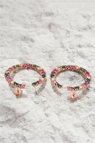 ÇİFT MULTICOLOR İTHAL TASARIM KÜPE