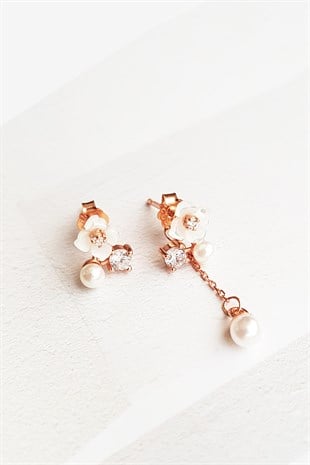 ÇİFTLİ, İTHAL MANOLYA İNCİ GÜMÜŞ KÜPE