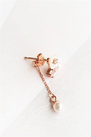 ÇİFTLİ, İTHAL MANOLYA İNCİ GÜMÜŞ KÜPE