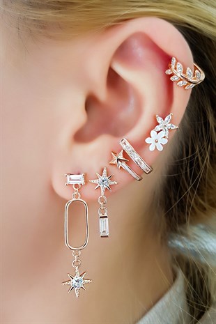 Çiftli, Kutup Yıldızlı Gümüş Küpe