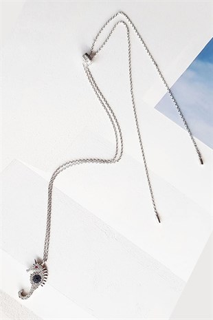 Deniz Atı Gümüş Kolye