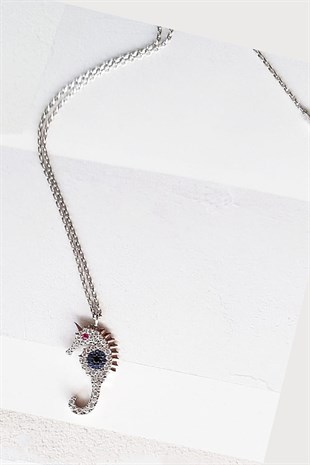 Deniz Atı Gümüş Kolye