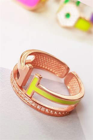 DOUBLE T SARI GÜMÜŞ YÜZÜK