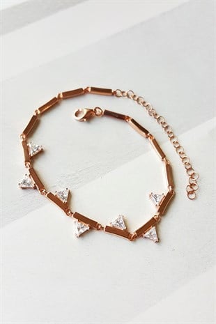 FALLING TRIANGLE SILVER BRACELET