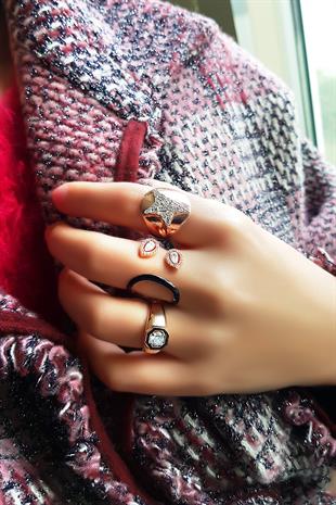 HALF STAR GÜMÜŞ YÜZÜK