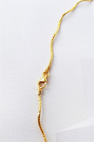 İTALYAN ZİGZAG GÜMÜŞ KOLYE