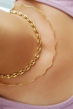 İTALYAN ZİGZAG GÜMÜŞ KOLYE