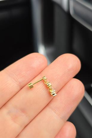 İTHAL 3LÜ TAŞLI SALLANTILI GÜMÜŞ PİERCİNG