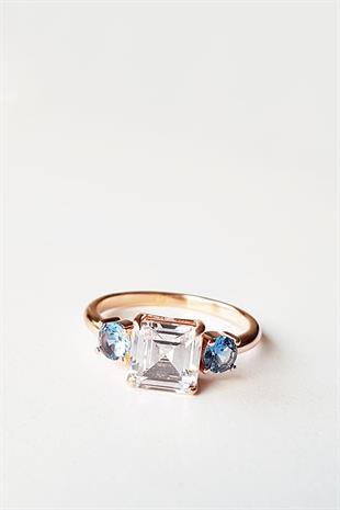 İTHAL AQUA BAGET FANCY KESİM ROSE GÜMÜŞ YÜZÜK