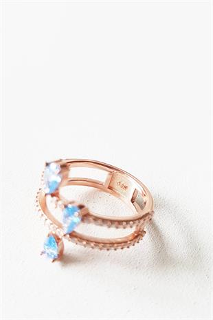 İTHAL AQUA DAMLA FANCY KESİM GÜMÜŞ YÜZÜK