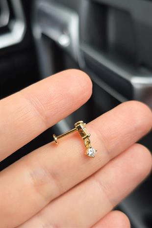 İTHAL TRAGUS BÜYÜK KALPLI GÜMÜŞ PİERCİNG