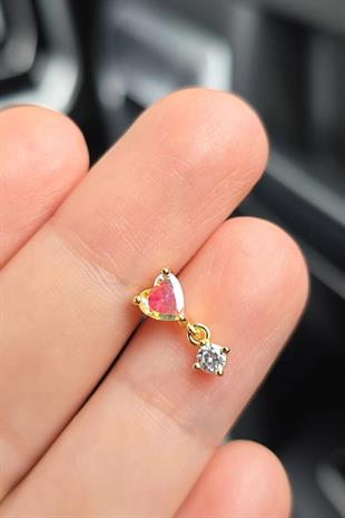 İTHAL TRAGUS BÜYÜK KALPLI GÜMÜŞ PİERCİNG