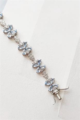 İTHAL BUZ KESİM KURDELİ PAPYON AQUA GÜMÜŞ BİLEKLİK