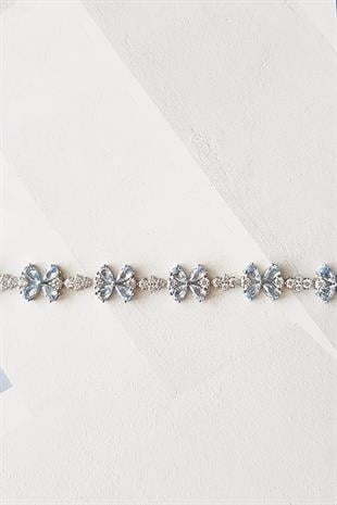 İTHAL BUZ KESİM KURDELİ PAPYON AQUA GÜMÜŞ BİLEKLİK