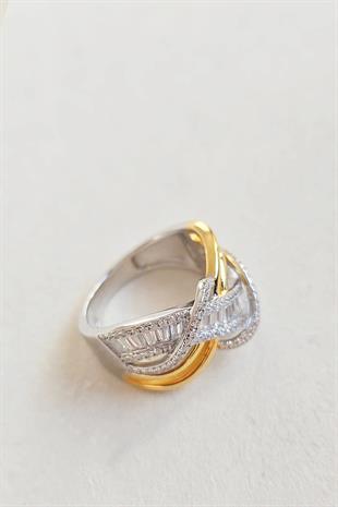 İTHAL ÇAPRAZ X BAGET GÜMÜŞ YÜZÜK