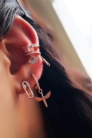 İTHAL ÇENGEL GÜMÜŞ KÜPE