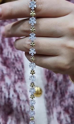İTHAL ÇİÇEKLİ FLOWER FANCY KESİM GÜMÜŞ BİLEKLİK