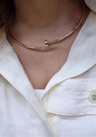 İTHAL CT ÇİVİ SADE GÜMÜŞ KOLYE