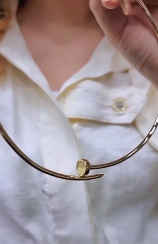 İTHAL CT ÇİVİ SADE GÜMÜŞ KOLYE