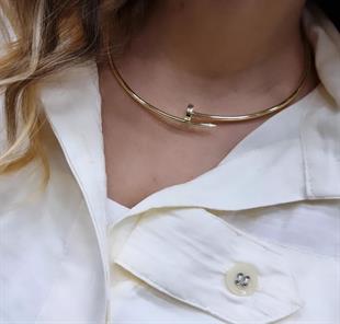 İTHAL CT ÇİVİ SADE GÜMÜŞ KOLYE