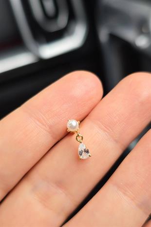 İTHAL İNCİ DAMLA SALLANTILI  GÜMÜŞ PİERCİNG