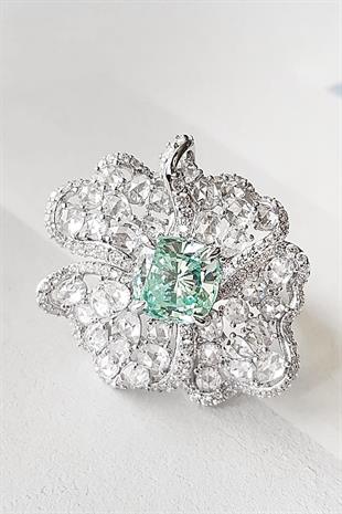 İTHAL MOZANİT D COLOR SİRİUS GÜMÜŞ YÜZÜK